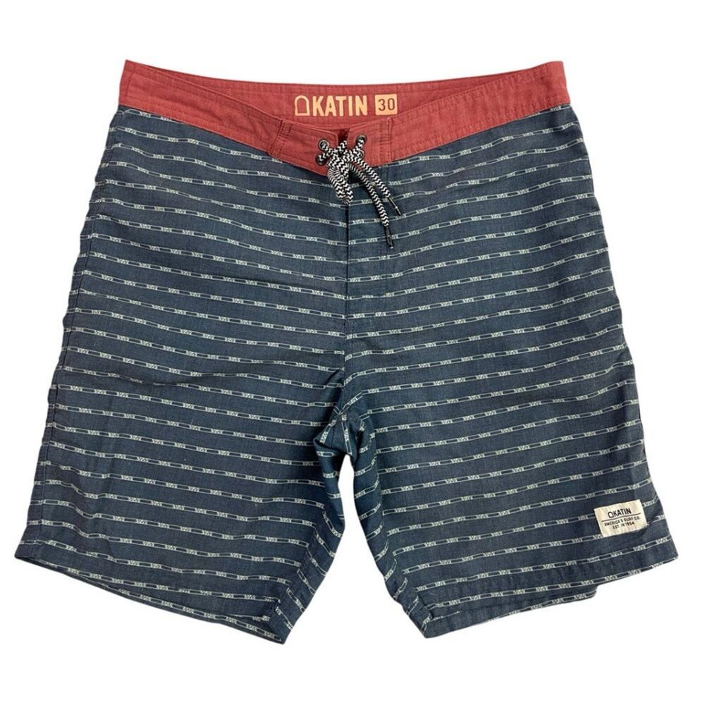 Katin Board Shorts Mens 30 Drawstring Logo Stretch Surf Beach Performance